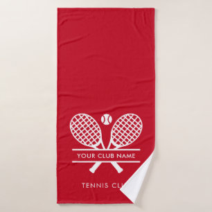 Moderner Eleganter Klubname Tennis Rotteam Badehandtuch