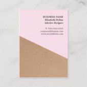 Moderner, eleganter Kraft Paper Rose Designer Räum Visitenkarte (Rückseite)