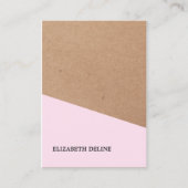 Moderner, eleganter Kraft Paper Rose Designer Räum Visitenkarte (Vorderseite)