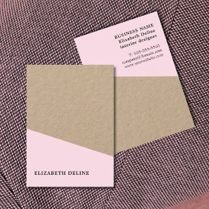 Moderner, eleganter Kraft Paper Rose Designer Räum Visitenkarte