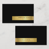 Moderner eleganter kreativer schwarzer visitenkarte (Vorne/Hinten)