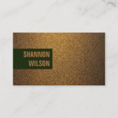 Moderner, eleganter Kupferrahmen mit goldfarbenem  Visitenkarte (Vorderseite)