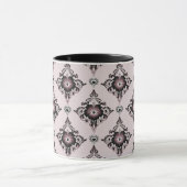 Moderner eleganter Lavendel Damask Tasse (Zentrum)