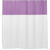 Moderner, eleganter Lavendel Lila weißer Farbblock Duschvorhang (Vorderseite)