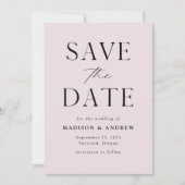 Moderner Eleganter Lavendel QR Code Save The Date (Vorderseite)