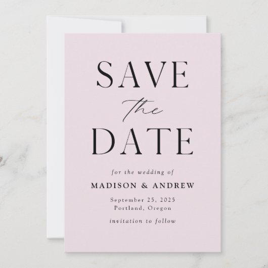 Moderner Eleganter Lavendel QR Code Save The Date (Vorderseite)