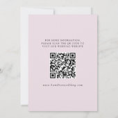 Moderner Eleganter Lavendel QR Code Save The Date (Rückseite)