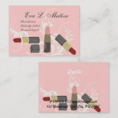 Moderner eleganter Lippenstift-Mode Visitenkarte (Vorne/Hinten)