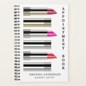 Moderner eleganter Lipstick Makeup Artist Planer (Vorderseite)