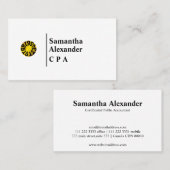 Moderner, eleganter Logobuchhalter Visitenkarte (Vorne/Hinten)