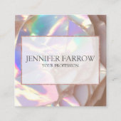 Moderner Eleganter Luxus Opal Stone Quadratische Visitenkarte (Vorderseite)