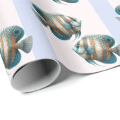 Moderner Eleganter Luxus Tropischer Fisch Geschenkpapier (Rolleneckpunkt)