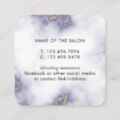 Moderner Eleganter Marble Beauty Salon Terminkarte (Rückseite)