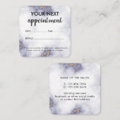 Moderner Eleganter Marble Beauty Salon Terminkarte (Vorne/Hinten)