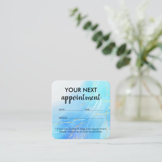 Moderner Eleganter Marble Beauty Salon Terminkarte (Stehend Vorderseite)