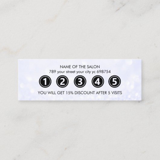 Moderner Eleganter Marble Beauty Salon Treuekarte (Rückseite)