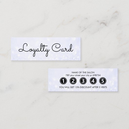 Moderner Eleganter Marble Beauty Salon Treuekarte (Vorne/Hinten)