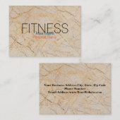 Moderner, eleganter Marble Personal Fitness Traine Visitenkarte (Vorne/Hinten)