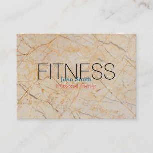 Moderner, eleganter Marble Personal Fitness Traine Visitenkarte