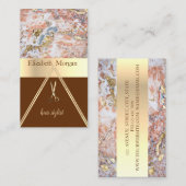 Moderner, eleganter Marmor-Glitzer, Schere Visitenkarte (Vorne/Hinten)
