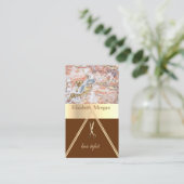 Moderner, eleganter Marmor-Glitzer, Schere Visitenkarte (Stehend Vorderseite)