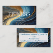 Moderner eleganter Marmor-Personaltrainer Visitenkarte (Vorne/Hinten)