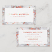 Moderner eleganter Marmorboden Beruflich Visitenkarte (Vorne/Hinten)