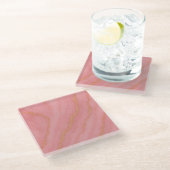 Moderner eleganter Marmoreffekt Glasuntersetzer (Schrägansicht)