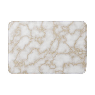 Moderner eleganter MarmorImitatgoldGlitter Badematte