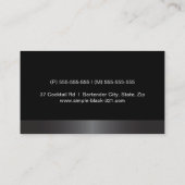 Moderner, eleganter Martini Cocktail Barkeeper Visitenkarte (Rückseite)