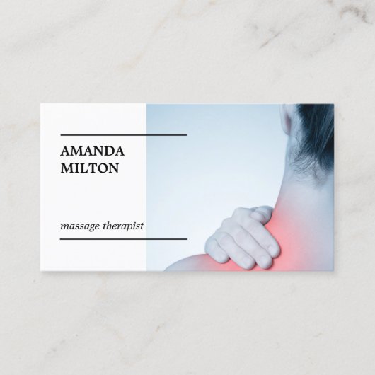 Moderner Eleganter Massagetherapeut Business Ca Visitenkarte (Vorderseite)