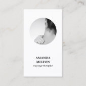 Moderner Eleganter Massagetherapeut Business Ca Visitenkarte (Vorderseite)