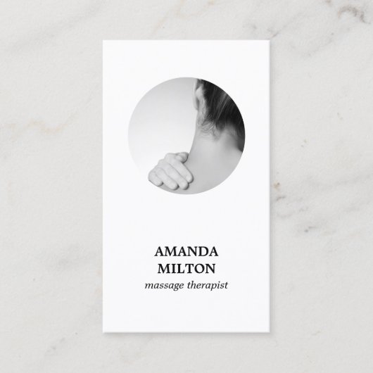 Moderner Eleganter Massagetherapeut Business Ca Visitenkarte (Vorderseite)