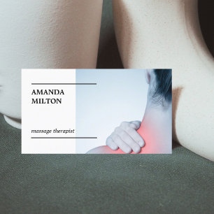 Moderner Eleganter Massagetherapeut Business Ca Visitenkarte