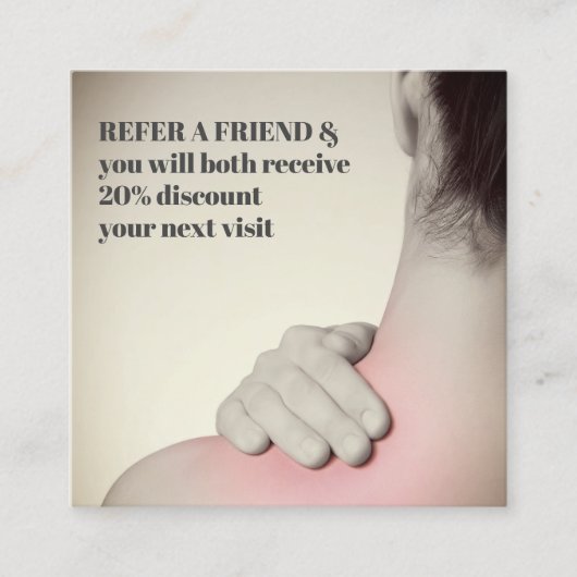 Moderner Eleganter Massagetherapeut Empfehlungskarte (Vorderseite)