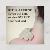 Moderner Eleganter Massagetherapeut für Foto Empfehlungskarte (Vorderseite)