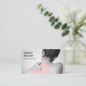 Moderner Eleganter Massagetherapeut für Foto Visitenkarte (Stehend Vorderseite)