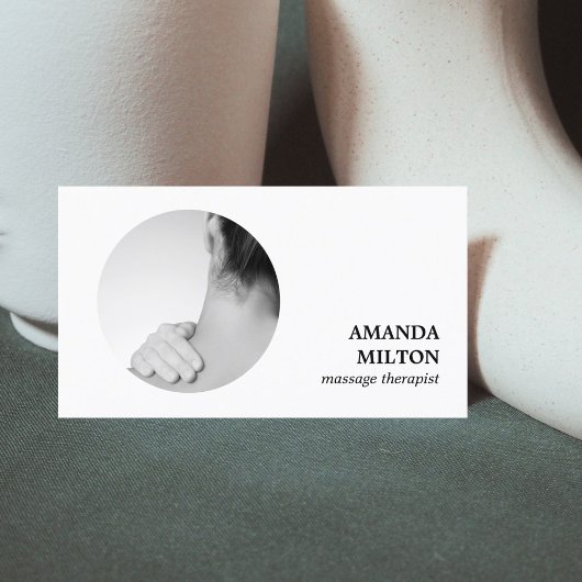 Moderner Eleganter Massagetherapeut für Foto Visitenkarte