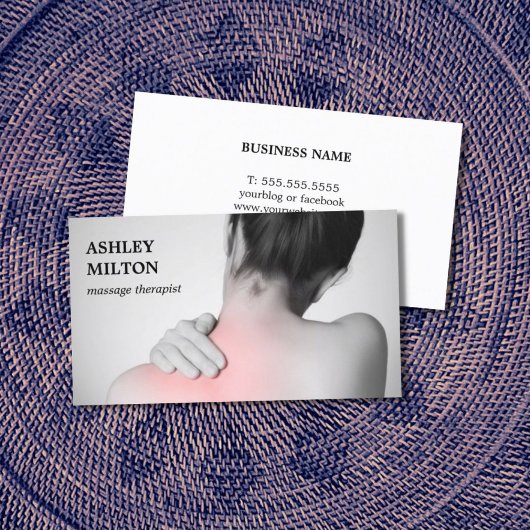 Moderner Eleganter Massagetherapeut für Foto Visitenkarte
