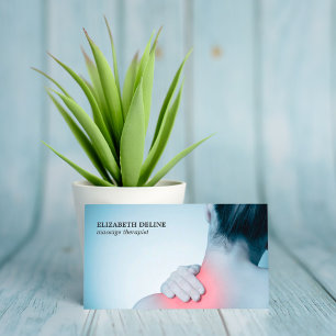 Moderner Eleganter Massagetherapeut für Foto Visitenkarte
