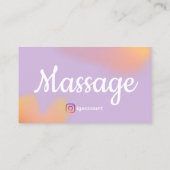 Moderner Eleganter Massagetherapeut QR-Code Visitenkarte (Rückseite)
