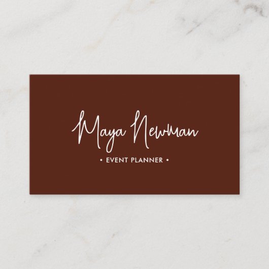 Moderner Eleganter Minimal QR Code Beruflich braun Visitenkarte (Vorderseite)