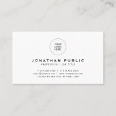 Moderner Eleganter Minimal Sleek Ihren eigenen Tex Visitenkarte (Vorderseite)