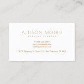 Moderner eleganter minimaler visitenkarte (Rückseite)