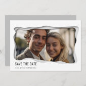 Moderner Eleganter Minimalistischer Stil mit einem Save The Date (Vorne/Hinten)