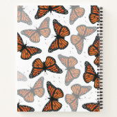 Moderner Eleganter Monarch Butterfly Mit Monogramm Notizblock (Rückseite)