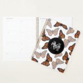 Moderner Eleganter Monarch Butterfly Mit Monogramm Planer (Anzeige)