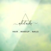 Moderner, eleganter Monogram-Haarstyler Makeup-Kün Fensteraufkleber (Blatt 3)