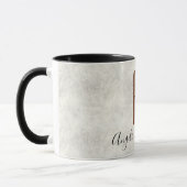 Moderner, eleganter Monogramm-Marmor und Kupferkaf Tasse (Links)