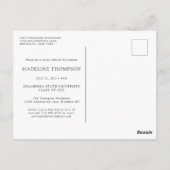 Moderner Eleganter Navy Blue Gold 3 Foto Abschluss Postkarte (Rückseite)